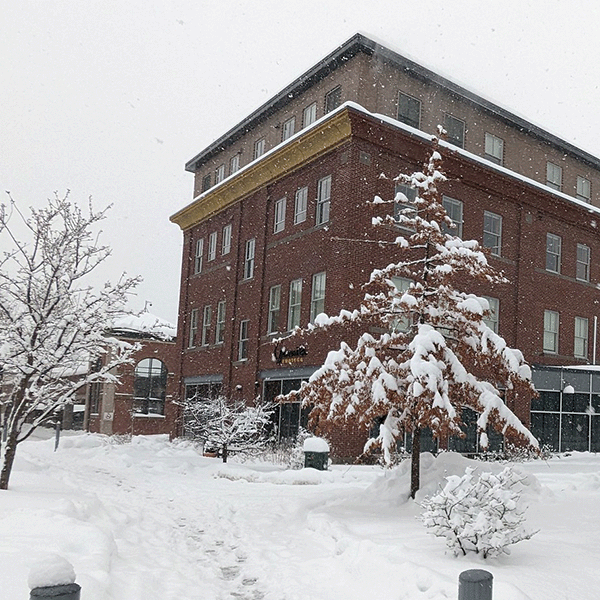 Snowy downtown Keene NH